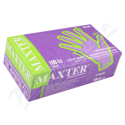 Rukavice latexov MAXTER pudrov vel.S 100ks