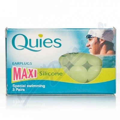 Quies chrni sluchu silikon.plavn maxi 3 pry