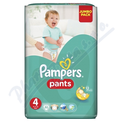 Pampers Pants 4 plenkov kalhotky 9-15kg 52ks