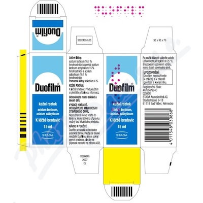 Duofilm 167mg-g+167mg-g drm.sol.15ml