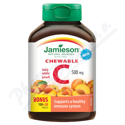 JAMIESON Vitamn C 500mg broskev cucac tbl.100+20