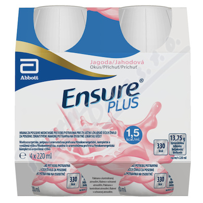 Ensure Plus jahodov pchu pos.sol.4x220ml