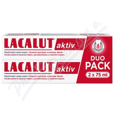 Lacalut Aktiv zubn pasta 2x75ml duo