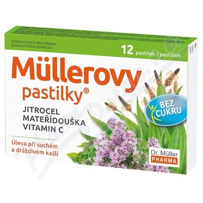 Mllerovy pastilky s jitr.mate.bez cukru 12ks ZP